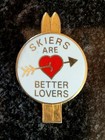 Vintage Skiers Are Better Lovers Enamel Pinback Souvenir Pin/Lapel Badge — photo 4
