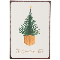 "Schild \"It`S Christmas Time\" Ib Laursen 13X20,5Cm Shabby Vintage Weihnachtsdeko"