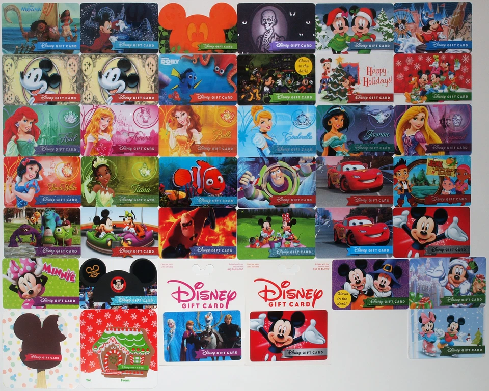 39 Disney Gift Cards 2015-2017: Hunted Mansion, Princess Debut, "Disney Dollar"+ - Image 2 of 4
