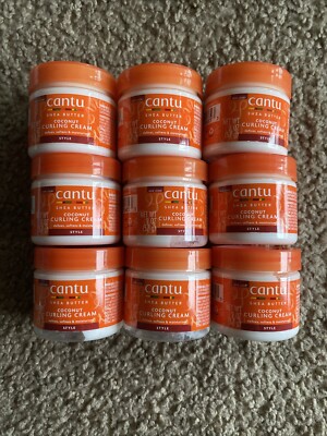 9 Cantu Shea Butter Coconut Curling Cream 2 oz each TRAVEL SIZE