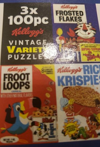 Kellogg's Cereal Puzzles Variety 3-100 Piece Puzzles Frosted Flakes Froot... - Picture 5 of 5