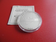 * Selten! Liberia 20 Dollars 2000 Silber PP * Queen Mary (Schub139)