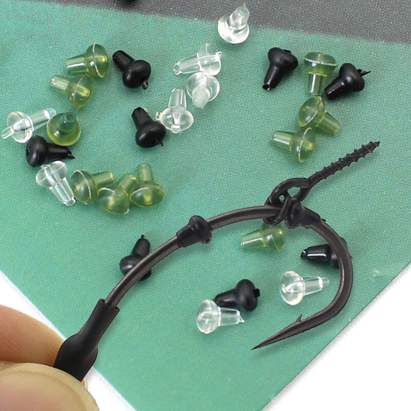 carp fishing hook beads Hook Stops Rubber Beads Carp Fishing Terminal Tackle Black Green Bait Rig  Coarse