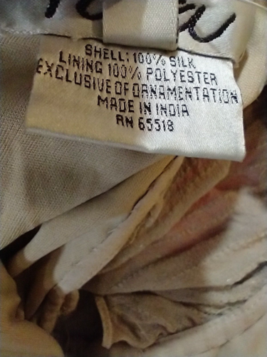 Neu mit Etikett Vintage Deadstock/Patra Damen-Seidenkleid Perlen Pailletten FIT & FLARE – Größe 12 - Bild 15 von 16