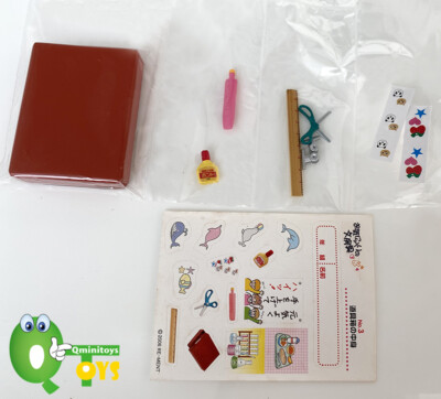 Mesa de estudio - Re-Ment Miniature Student Study Desk Chair Full set