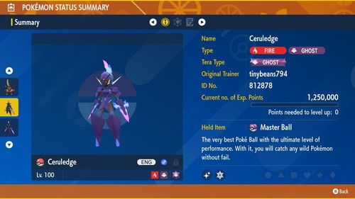 ⭐SHINY CERULEDGE⭐6IV Battle Ready⭐Pokemon Scarlet and Violet⭐ - Picture 2 of 3