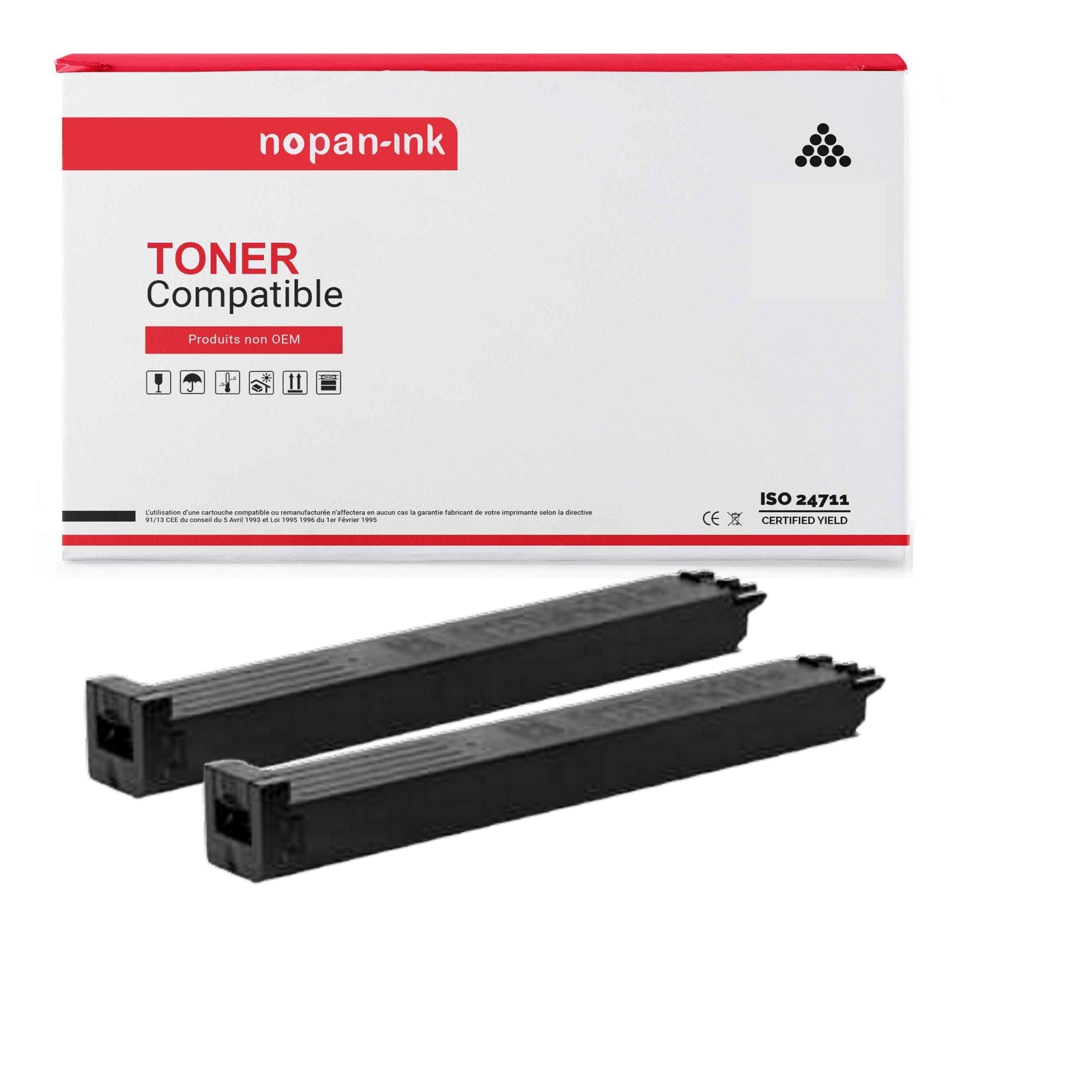 Toner MX-61GTBA Noir lot de 2 à haute capacité de transfert pour imprimante laser Sharp compatible