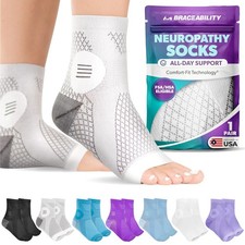 Neuropathy Compression Socks Toeless Foot Sleeves for Plantar Fasciitis Relief
