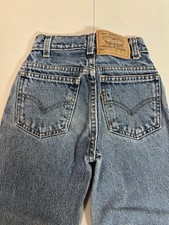 Vintage Levi s 550 Kids Orange Tab Jeans Size 7 Slim Relaxed Fit Made in USA