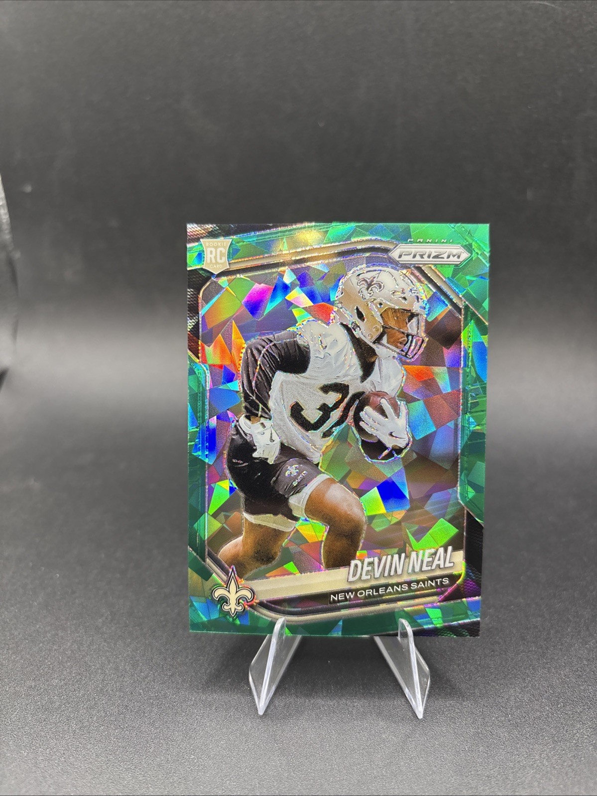 Devin Neal Rookie RC Green Ice Prizm 2025 Panini Prizm #393 New Orleans Saints