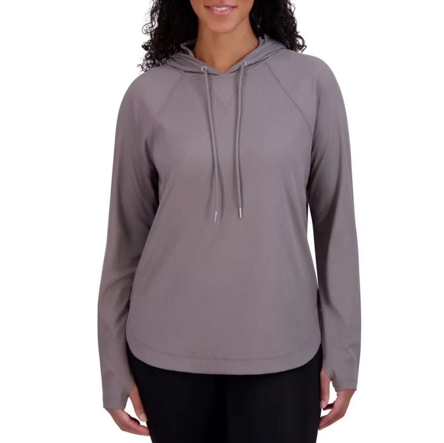 SAGE Women's Lightweight Hoodie, Long Sleeve, Gray, Medium