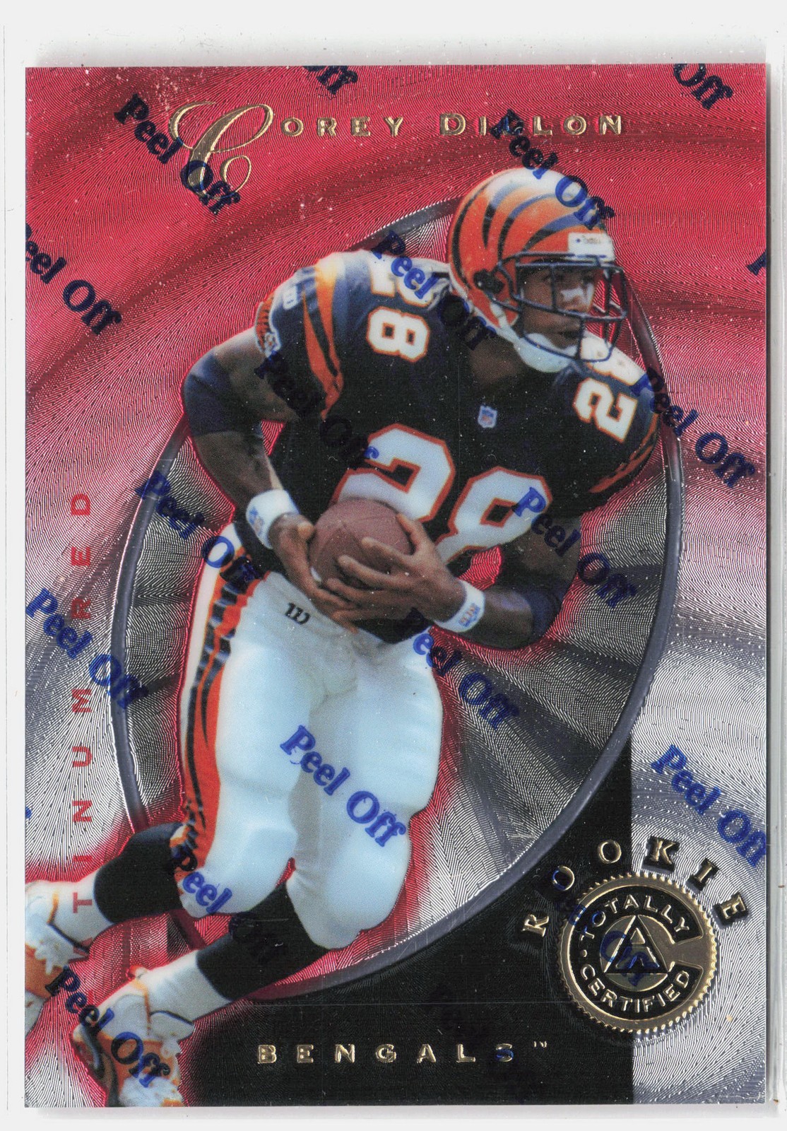1997 Pinnacle Totally Certified #145 Corey Dillon #/4999