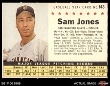 1961 Post Cereal #143 Sam Jones  Perforated Giants 4 - VG/EX