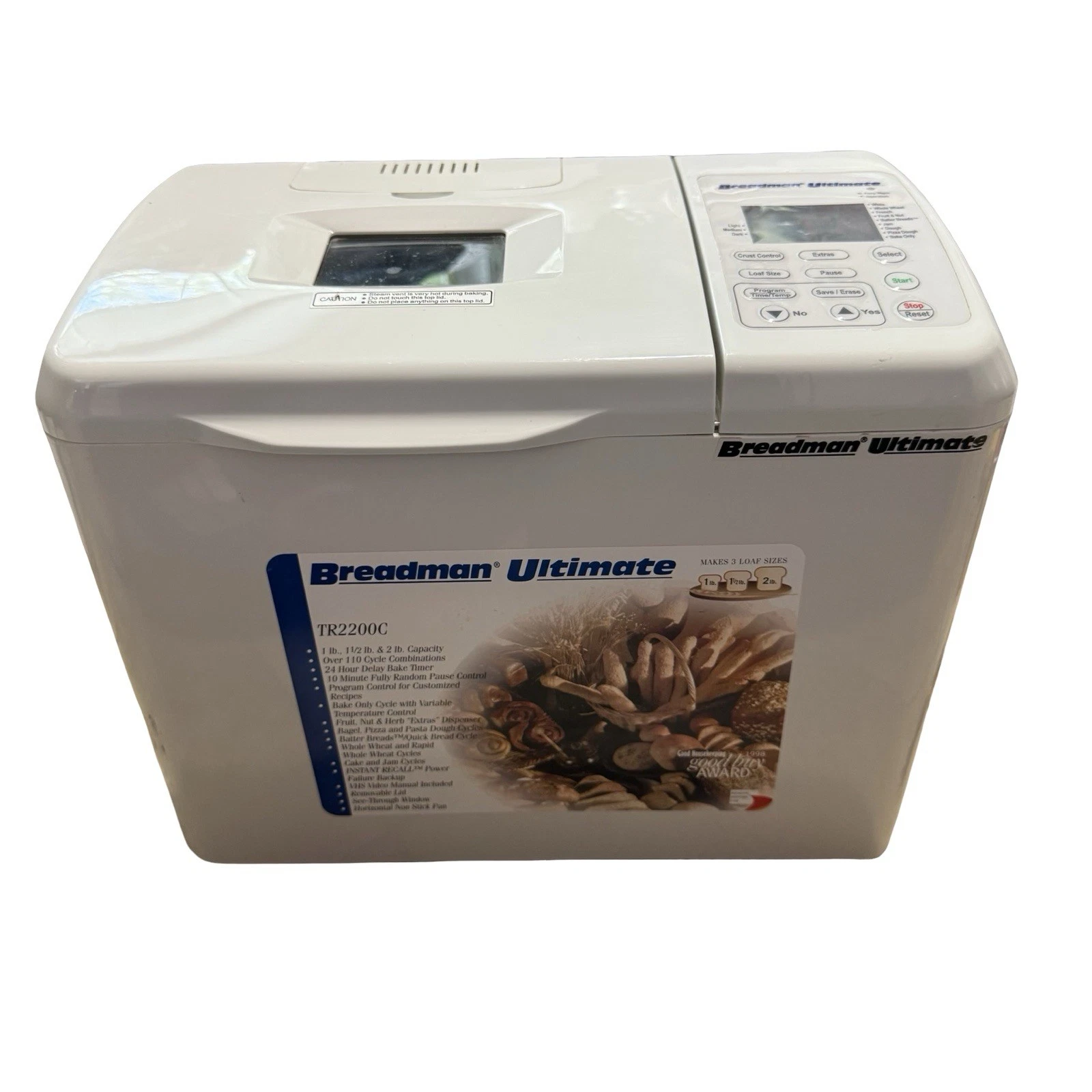 Breadman Ultimate TR2200C Automatic Bread Maker Machine White 2lb Capacity
Opens in a new window or