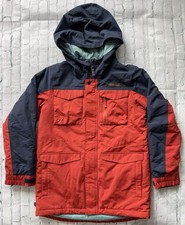 Burton Snowboard Jacket Boys XL Dry Ride Navy Blue And Orange Winter Jacket Ski