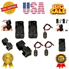 3 Pcs 4 x 1.5V 6V AA Battery Holder Leads with 3 Pcs 9V I Type Snap Connector...