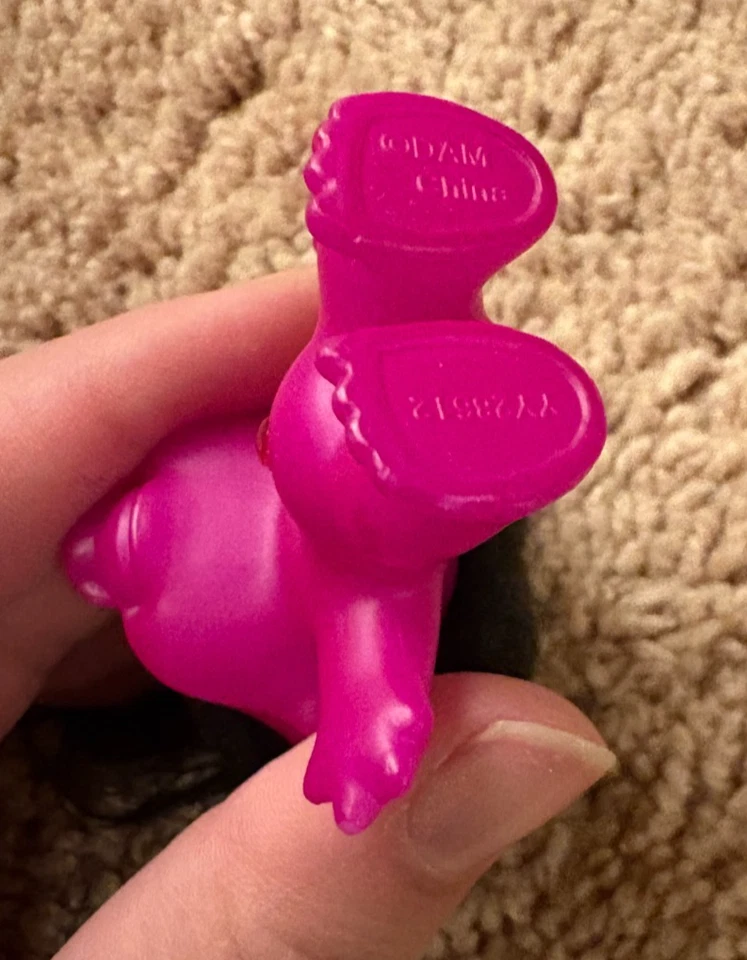 2012 DAM DARK HORSE TROLL 2 1/2" Doll VERY RARE Pink Skin, Black Hair, Red Jewel - Image 3 of 4