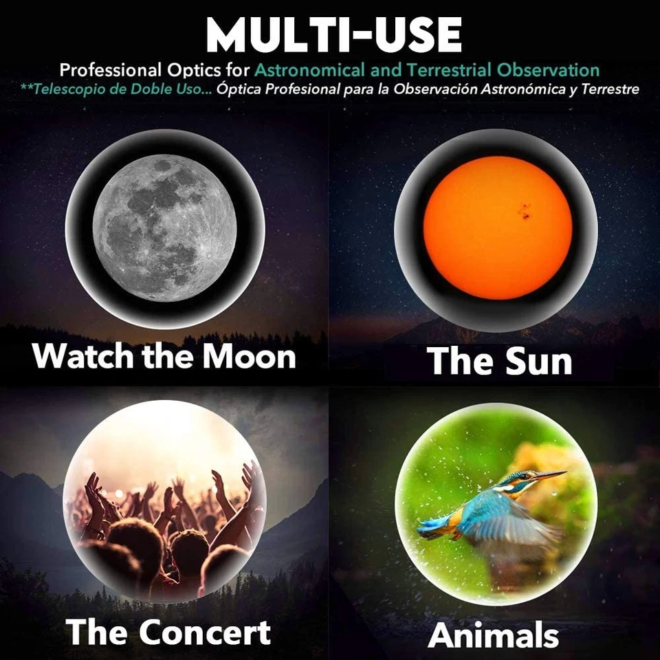 Teleskop für Kinder Anfänger 150X 70mm HD Fernrohr Teleskop für Astronomie Set - Bild 4 von 4