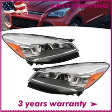 For 2013-2016 Ford Escape HID/Xenon LED DRL Projector Headlights Headlamps Pair