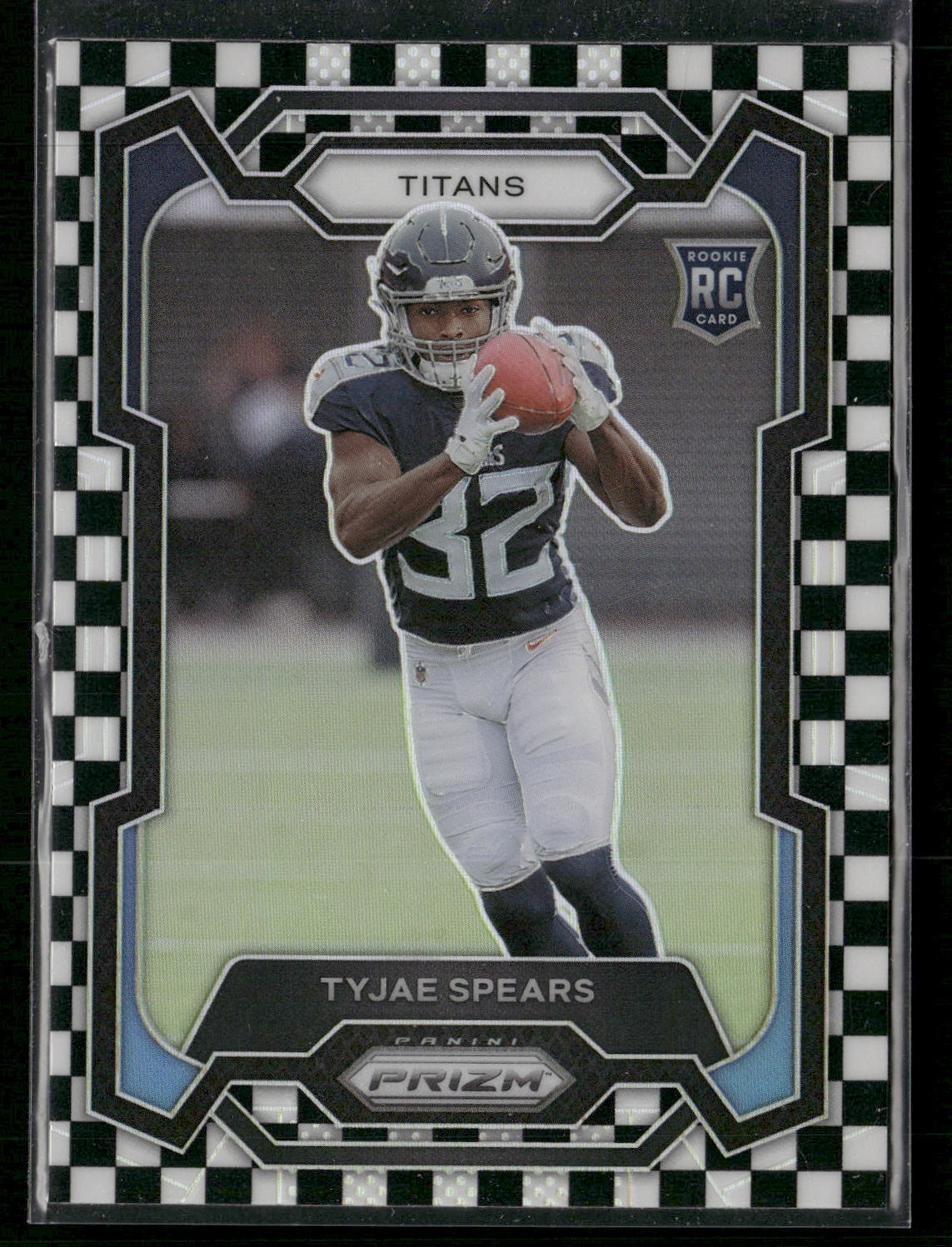 2023 Panini Prizm #396 Tyjae Spears Black and White Checker