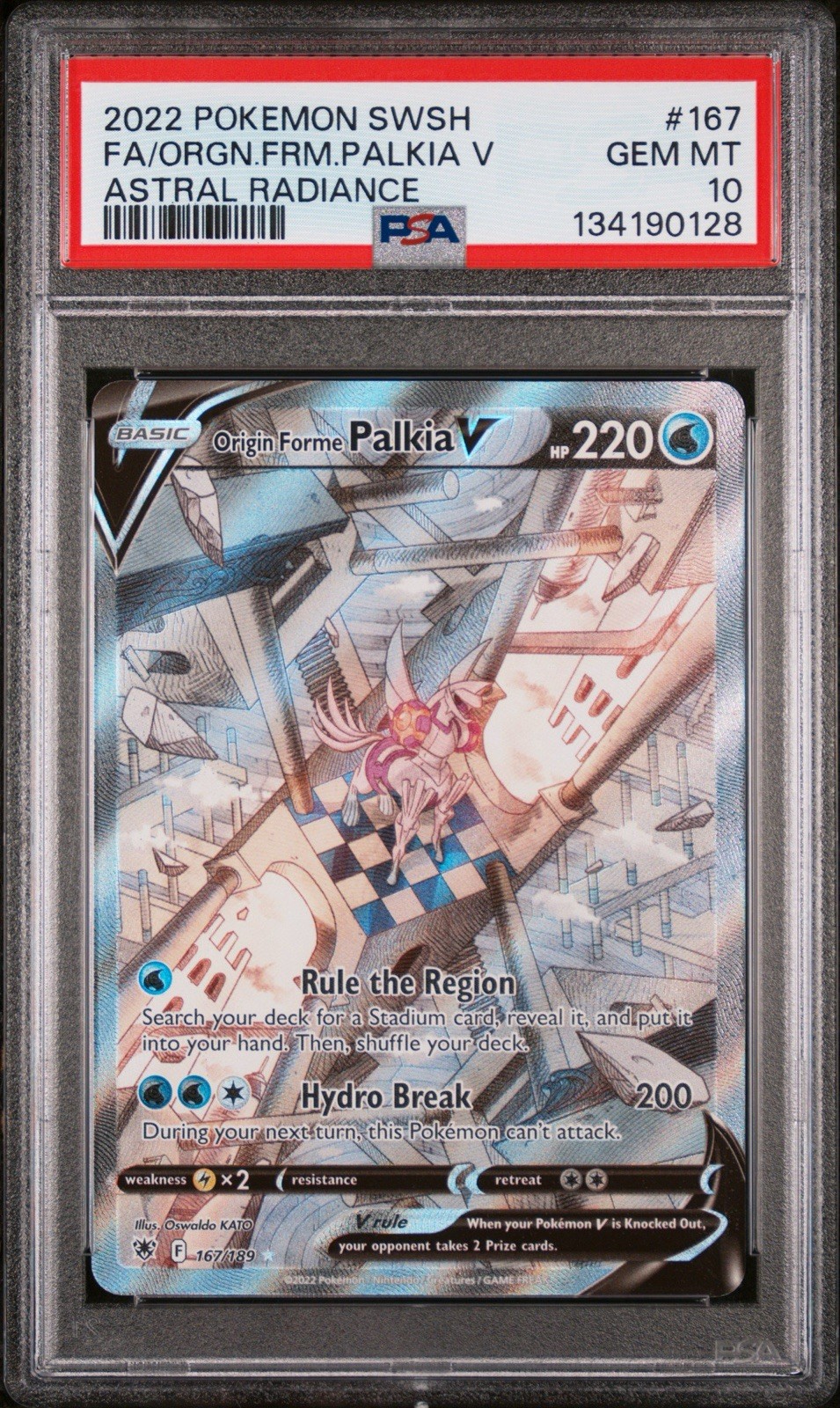 Origin Forme Palkia V 2022 Sword & Shield: Astral Radiance #167/189 Holo  (Alternate Full Art) Price Guide - Sports Card Investor