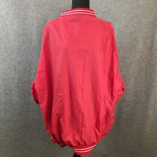 Vintage Southern Athletic  Windbreaker Jacket Men XL Red Nylon Athletic V Neck image 3