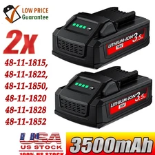 2x 3500mAh For Milwaukee For M18 Lithium 48-11-1850 48-11-1860 48-11-1822 3.5Ah
