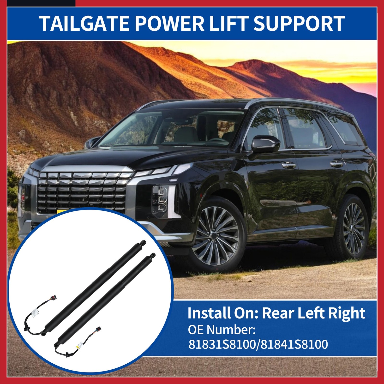 Rear LH RH Tailgate Power Lift Support Fit for Hyundai Palisade 20-24