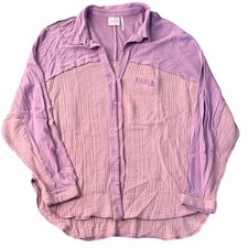 Urban Outfitters Out From Under Purple Gauze Button Up Shirt Oversized Large