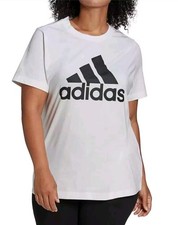 30 adidas Womens Essentials Logo Cotton Crewneck T-Shirt