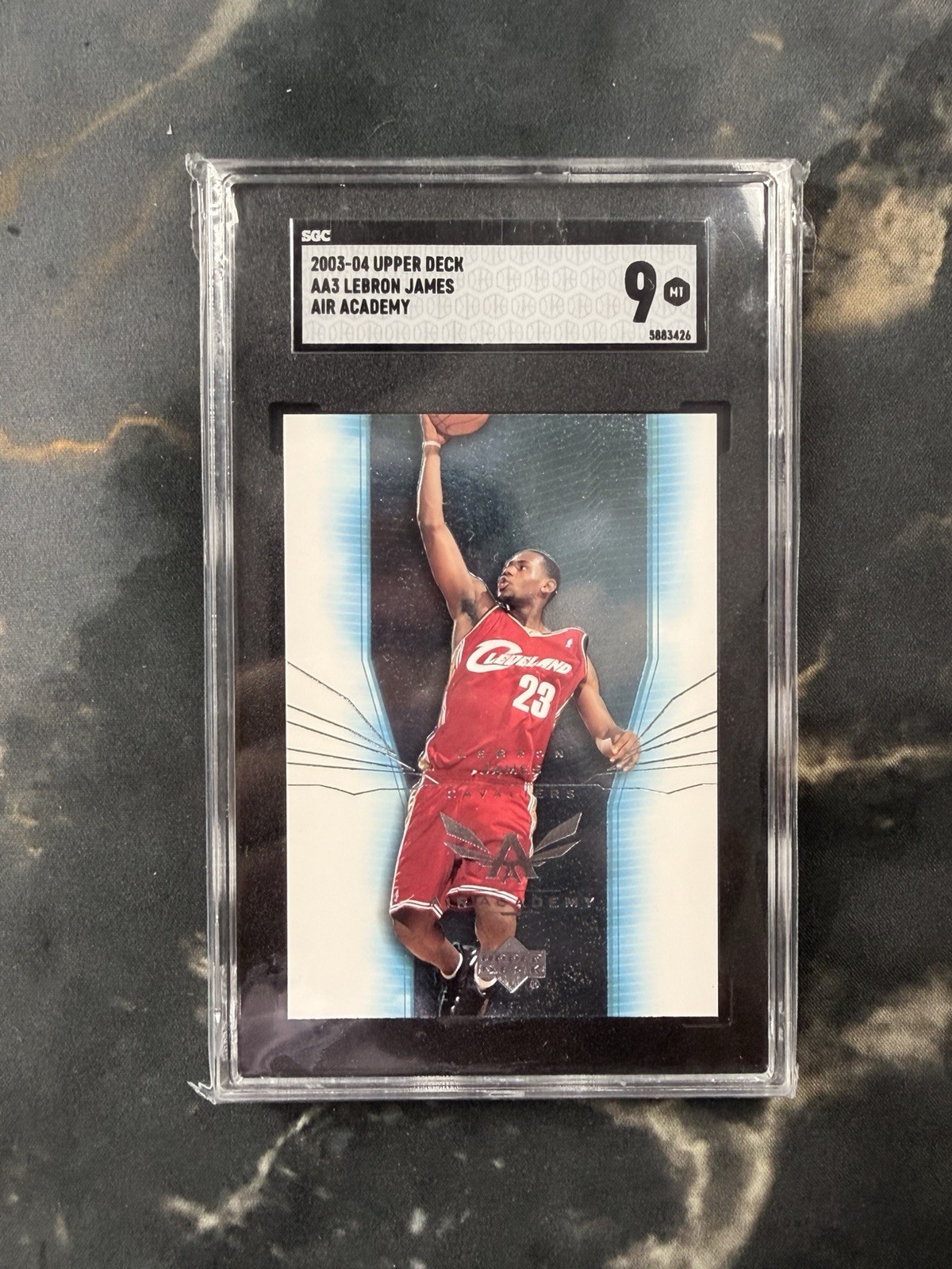 2003-04 Upper Deck Basketball LeBron James #AA3 Rookie Air Academy SGC 9