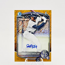 ASHLY ANDUJAR Rookie Auto /50 Gold Shimmer 1ST Bowman #CPA-AA (AU,RC) - Rockies