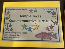 Temple Texas Commemorative Lure Duo By Rusty Jessee