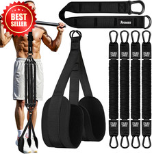 4 Heavy Duty Pull Up Resistance Bands Set for Home Gym Strength Training US