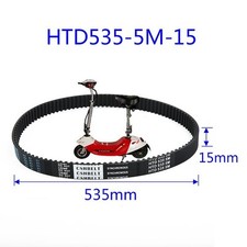 New Timing Belt For Mini Electric Scooter 5M-535-15 Black Rubber No Pollution