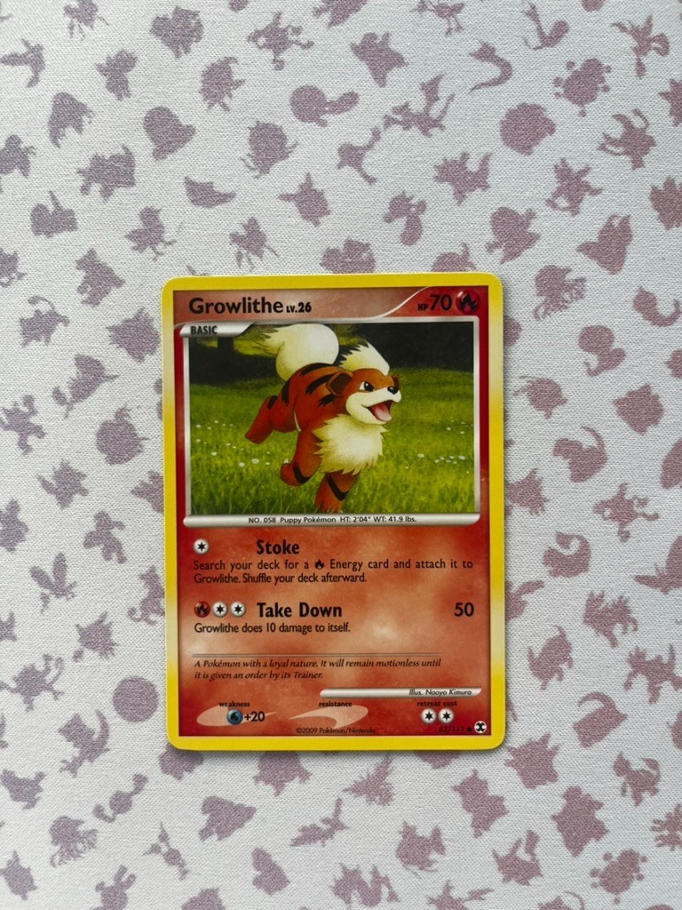 Pokemon TCG Growlithe Common Rising Rivals 63/111 LP