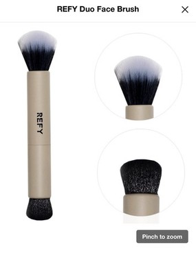 REFY Duo Face Brush Powder Stippling Blush Foundation Makeup Brush New Sealed