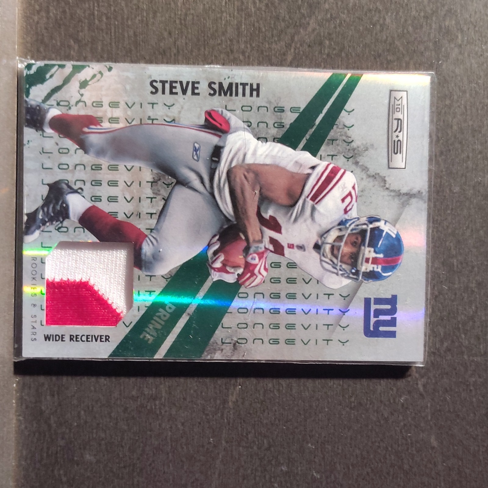 Panini Rookies & Stars Longevity 2010 Steve Smith Giants Prime Memo #99 /50