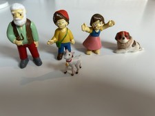 Heidi Figuren Set Komplette Serie mit seltener Ziege, Heimo 70er Jahre Vintage