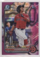 2022 Bowman Chrome Prospects Fuchsia Lava Refractor 85/199 Eduardo Lopez 3a1