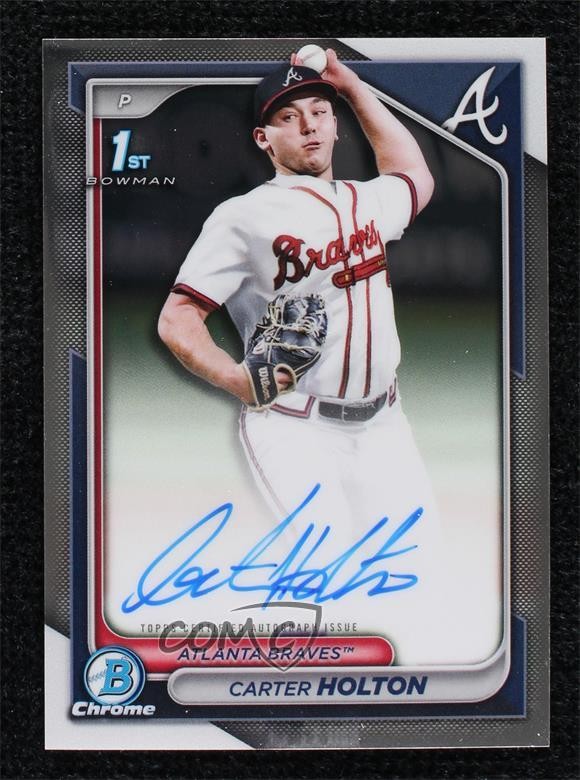 2024 Bowman Draft Chrome Prospect Auto Carter Holton #CPA-CH Auto 0lj0