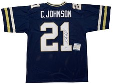 CALVIN JOHNSON SIGNED GEORGIA TECH RUSSELL JERSEY BECKETT COA LARGE
