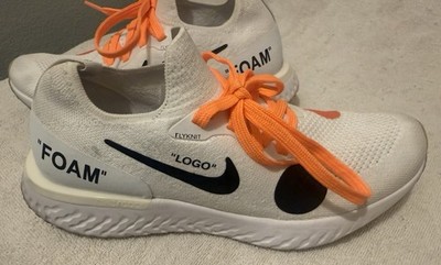 Nike Epic React Flyknit Off-White 2018 Sneaker White Orange AQ0070-809
