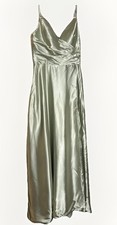 NWT Bridesmaid Evening Gown Prom Dress Green Size 6 Adjustable Back Exquisite 