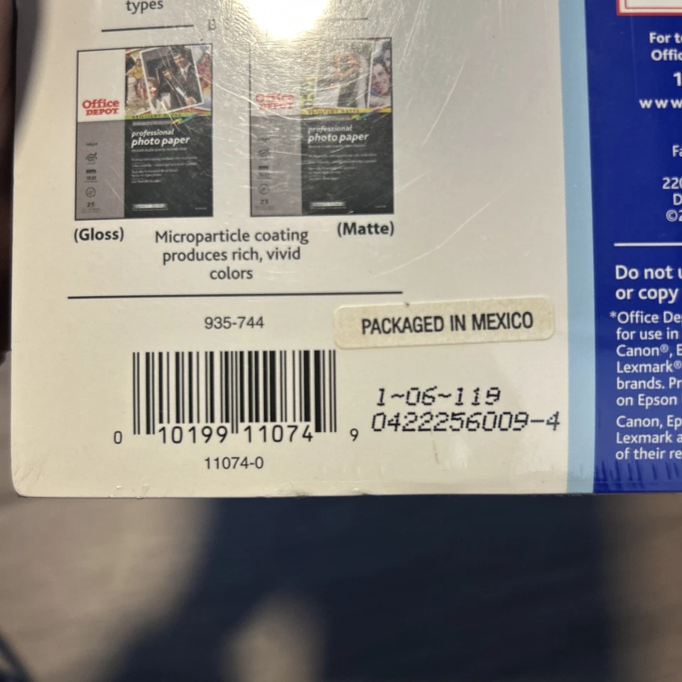 NEW Office Depot Photo Paper High Gloss for InkJet Printers Size 4"X6" 50 Sheets - Image 4 of 4
