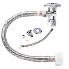 2Pack, Toilet Hose Water Supply Line Kit - 12 Length 3/8 COMP x 7/8 BC Braide...