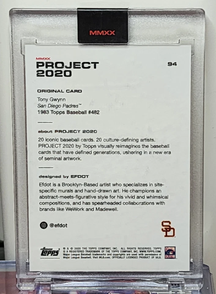Lote de 5 cartas 2020 Topps Project McGwire, Gwynn, Brett, Trout & Koufax Foto 4 de 4