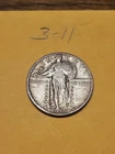 1927  Standing Liberty Quarter VF Details Cleaned Lot3-11