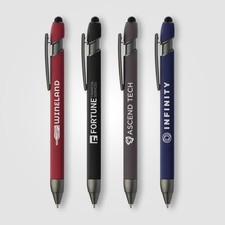 Metalowy długopis Pyra z logo | Grawer i i igła softtouch jako przedmiot reklamowy