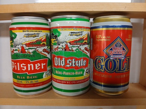 Canadian Beer Cans, Old Style Set, Great Western GOLD